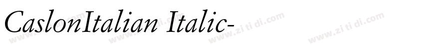 CaslonItalian Italic字体转换